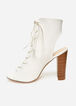 Lace Up Medium Width Sandals, White image number 3
