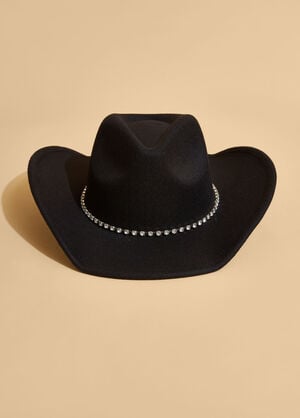Crystal Felt Cowboy Hat, Black image number 1
