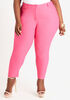 Pink Stretch Twill Ankle Pant, Fandango Pink image number 0