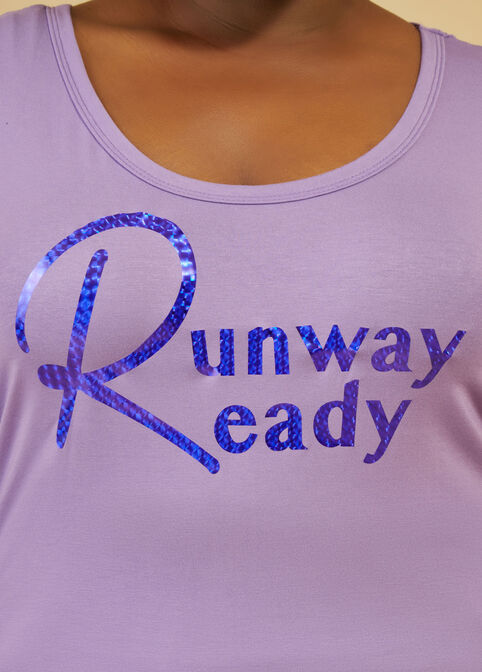 Runway Ready Graphic Tee, LILAC image number 2