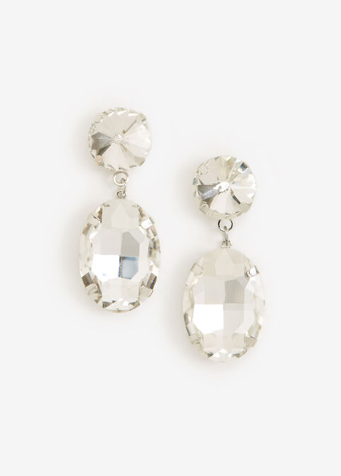Silver Jewel Drop Earrings, Silver image number 0