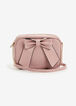 Bow Faux Leather Rectangle Bag, Rose image number 0