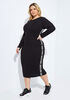 Love Ribbed Jersey Midi Dress, Black image number 0