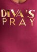 Divas Pray Graphic Tee, Rhododendron image number 1