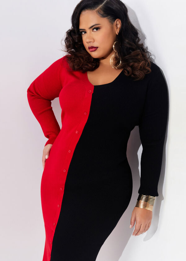 The Ameir Sweater Dress, Red image number 2