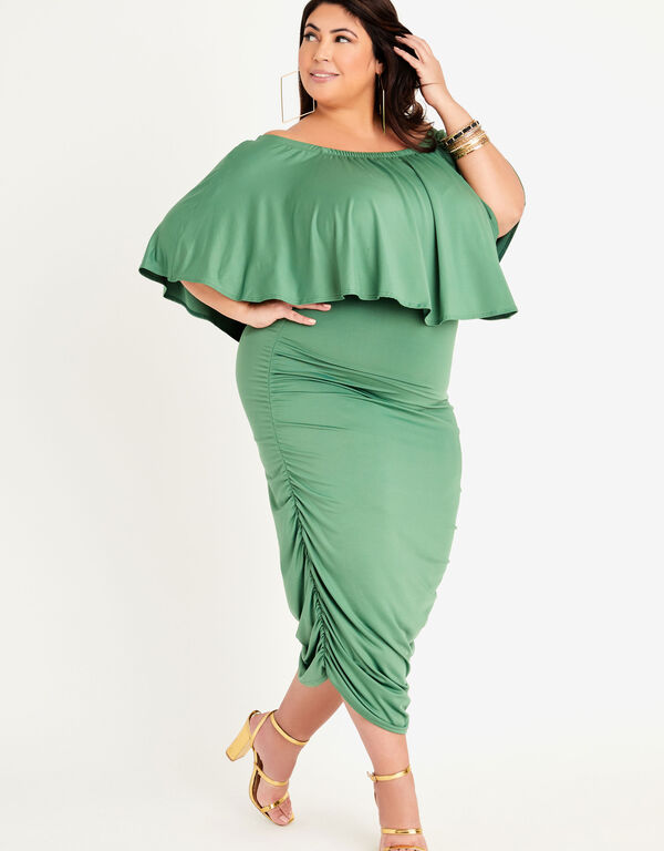 Off The Shoulder Bodycon Dress, FAIRWAY image number 0