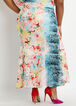 Floral Lace Flounce Maxi Skirt, Multi image number 1