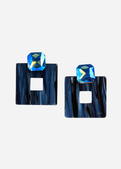 Sapphire Geo Drop Cutout Earrings, Victoria Blue image number 0
