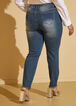 Embellished Distressed Skinny Jean, Dk Rinse image number 1