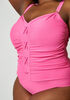 Nicole Miller Laced Up Swimsuit, Pink image number 2