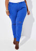 Distressed Cutout Jeggings, Bluing image number 2