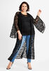 Lace Bell Sleeve Cardigan, Black image number 0