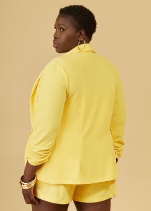 Ruched Blazer, Yellow image number 1