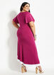 Colorblock Asymmetric Dress, Raspberry Radiance image number 1