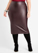 Shop Plus Size Faux Leather High Waist Sexy Midi Bodycon Skirts image number 0