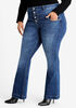 Ultra High Waist Curvy Flare Jean, Dk Rinse image number 0