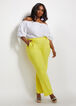 Linen Blend Wide-Leg Pull On Pants, Buttercup image number 2