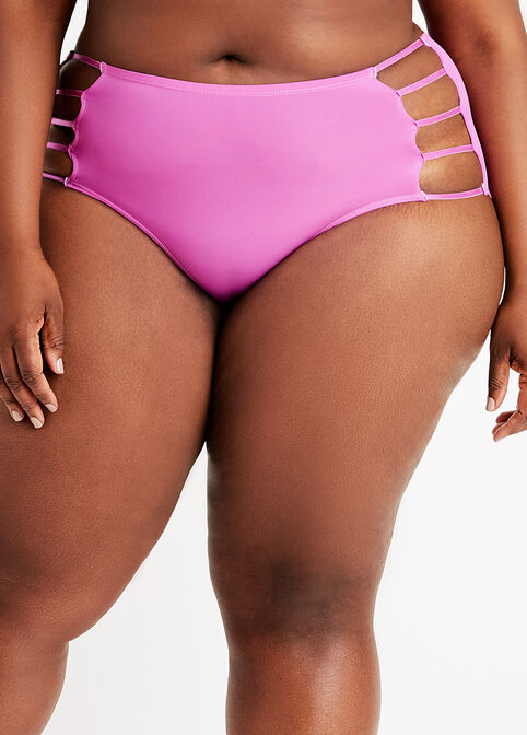 Cutout Micro Hipster Panty, Fuchsia image number 1