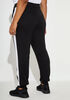 Striped French Terry Joggers, Black image number 1