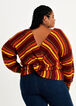Striped Knot Back Sweater, POMEGRANATE image number 0