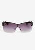 Black Chain Detail Sunglasses, Black image number 0