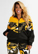Camo Colorblock Athleisure Jacket, Nugget Gold image number 0
