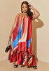 Chain Trimmed Printed Maxi Dress, Multi image number 0