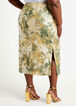 Signature Gold Foil Tie Dye Skirt, Military Olive image number 1