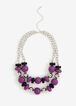 Purple Mix Bead 2 Row Necklace, Purple Magic image number 1