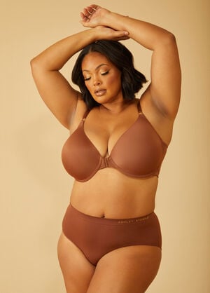 Front Close Smoothing Posture Bra, Chocolate Brown image number 0