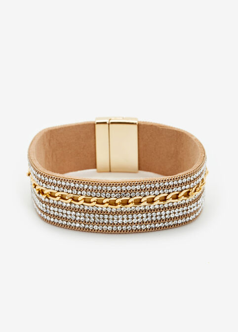 Gold Pave Multi Chain Bracelet, Gold image number 0