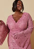 Corded Lace Front Split Gown, Foxglove image number 2