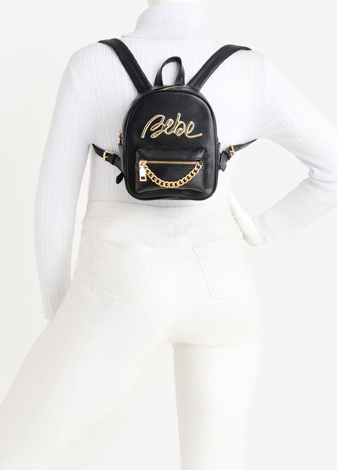 Bebe Gianna Small Backpack, Black image number 3
