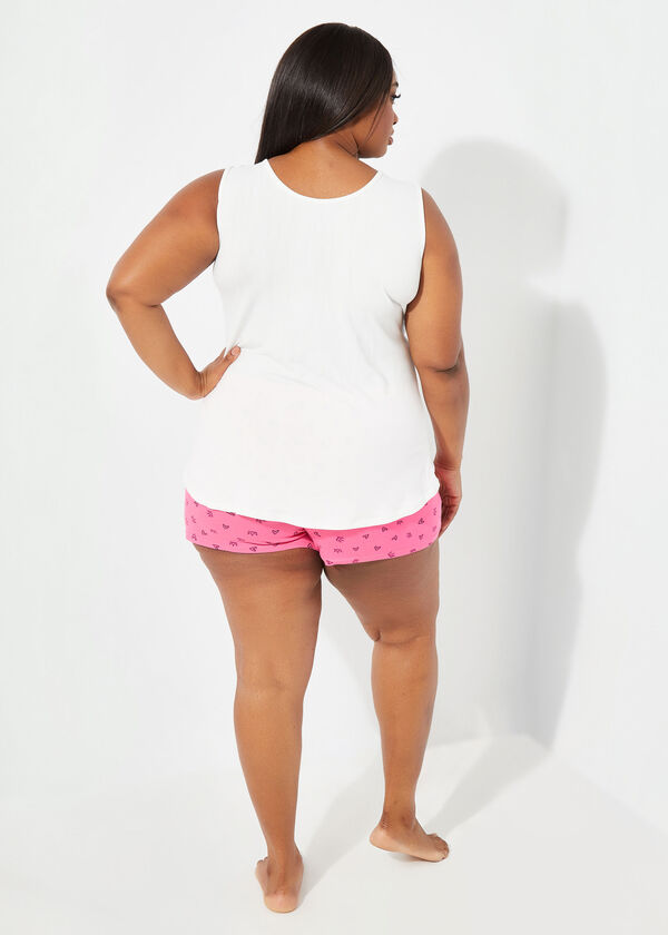 Cozy Couture Boss Shorts Set, White image number 1