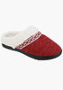 Cute Isotoner Ada Knit Faux Fur Comfy Indoor Outdoor Slippers image number 0