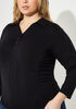 Ruched Button Detailed Top, Black image number 2