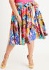Belted Tropical Midi Skirt, Multi image number 0