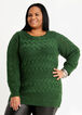 Cable Knit Boat Neck Sweater, EDEN image number 0