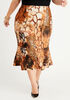 Printed Flounced Midi Skirt, Multi image number 0