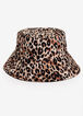 Reversible Leopard Black Bucket Hat, Black image number 3