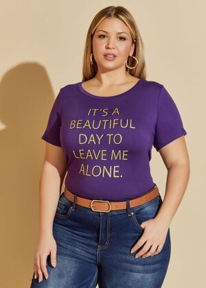 It's A Beautiful Day Graphic Tee, Acai image number 0