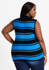 Blue Stripe Sleeveless Sweater, Strong Blue image number 1
