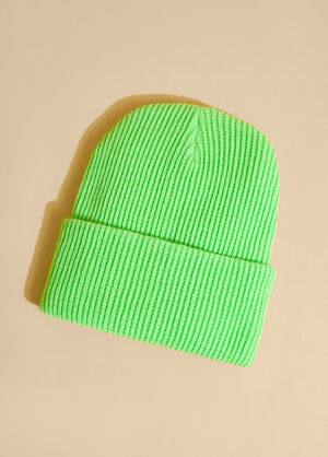 Ribbed Beanie, Acid Lime image number 1