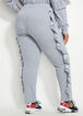 Ruffle Side Pull On Active Pant, Heather Grey image number 1