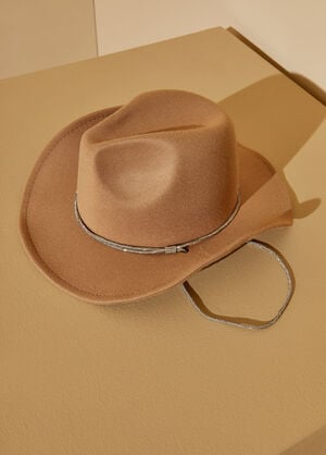 Crystal Felt Cowboy Hat, Tan image number 0
