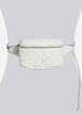 Quilted Chain Link Belt Bag, White image number 0
