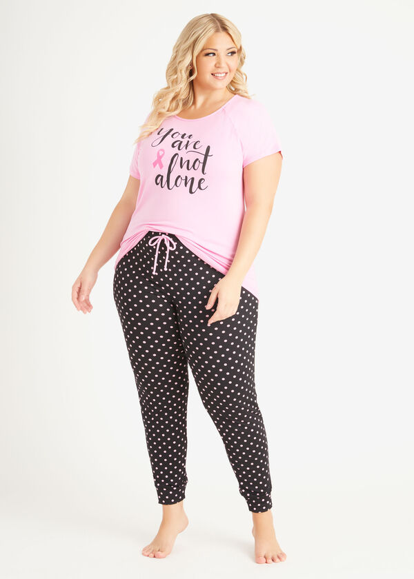YMI You Are Not Alone Pajama Set, Pink image number 3