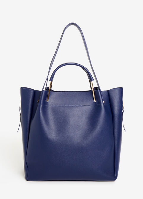Convertible Faux Leather Tote, Sodalite image number 1