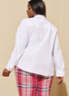 Stretch Cotton Collared Shirt, White image number 1