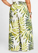 Palm Tree Cotton Wide Leg Pant, White image number 1